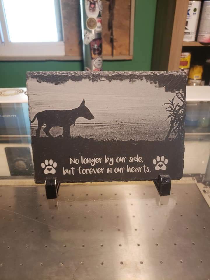 Rectangle Slate Decor with Plastic feet