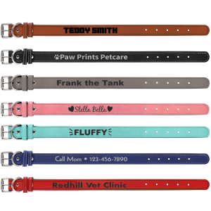  Personalized Dog Collar Leatherette 