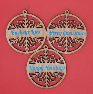 Personalized UV-Printed Snowflake Ornaments